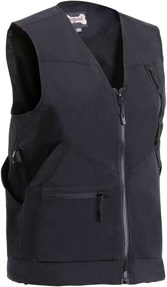 ULTECHNOVO Dog Trainer Vest, Multi Pocket Professional Pet Owner Jacket for Men/Women Dog Training Handlers