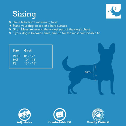 Stylish Step-In Harness for Pets - Comfortable & Secure Fit (Petite-XX-Small, Black)