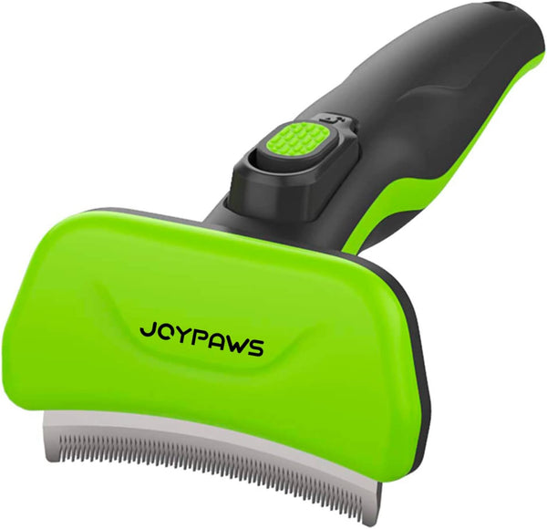 Pet Grooming Brush for Dogs and Cats, Green, Reduces Shedding by Up to 95%, Self-Cleaning for Medium Dogs & Cats
