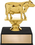 Crown Awards 4.5" Cow Dairy Trophy On Luxury Black Base