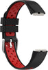 NINKI Sport Fitbit Luxe Bands for Women, Silicone (Black+Red), Cute Small Replacement Bands for Fitbit Luxe Watch