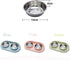 Double Dog Cat Food Bowls - Stainless Steel Pet Bowls with Non-Skid PP Station, No-Spill Feeder
