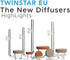 TWINSTAR CO2 Diffuser for Freshwater Aquariums up to 120 gallons, Ultra Clear Acrylic, Extremely Fine Pearls