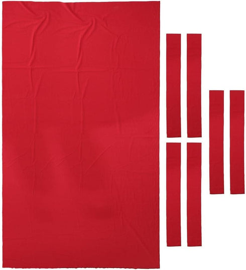 Aymzbd 9ft 2.8x1.5m Worsted Billiard Pool Table Cloth Pool Table W/Cushion Rail, Red