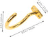 4pcs PRETYZOOM Pool Cue Storage Hooks Wall Mounted Metal Pool Table Side Cue Rack Gold and Black for Game Room