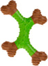 SPOT Bam-Bones Dental X-Bone - Bamboo Fiber with Massaging Rubber Center, Durable Oral Care Chew for Light Chewers