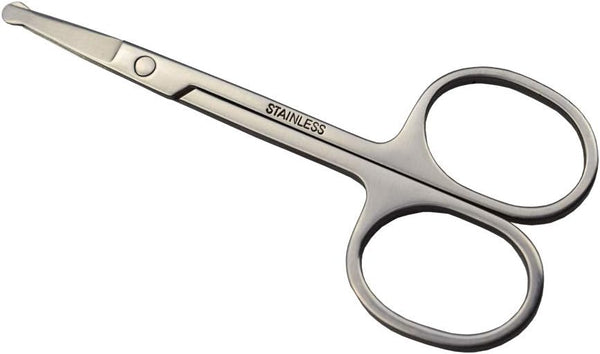 3.5-Inch Stainless Steel Round-Tip Grooming Scissors for Dog Pet Nose, Ear, Face, Paw Hair