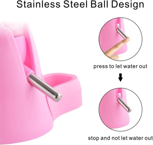 Guardians Hamster Water Bottle - Automatic Drinking Bottle with Food Container Base for Small Animals (80ml)