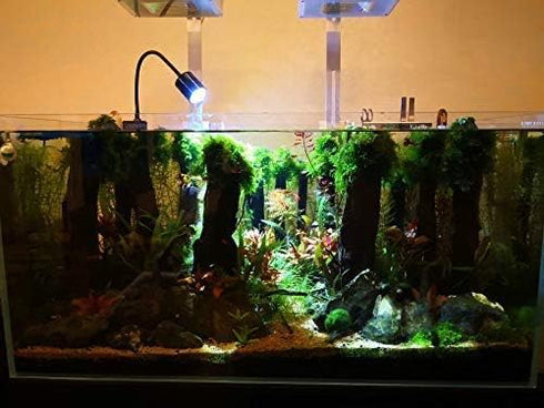 LED Aquarium Light for Freshwater Fish Tank - Vivarium Terrarium Spotlight with 3 Colors 3000K, 4000K, 6000K for