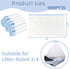 Ferypet 100 Packs 3/4 Cat Litter Bags with Drawstring, Compatible with Litter-Robot Cat Litter Box, Replacement Waste