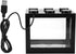 Zerodis Small Acrylic Mini Fish Tank, Desktop Aquarium Bowl for Goldfish with USB LED Light
