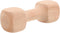 Wooden Dumbbell Chew Toy for Small Breeds Dogs, Durable Molar Pet Accessory for Chewing, Playing, Khaki