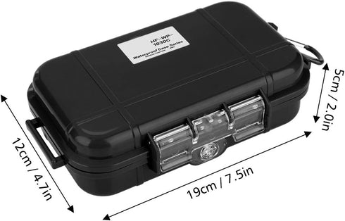 Tomotato Waterproof Storage Case, Outdoor Survival Waterproof Case Shockproof Storage Case Airtight Carry Box Container for Outdoor Boating Camping(Black)