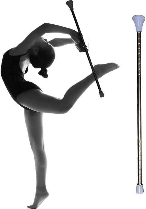 Twirling Baton Spinning Dance Baton, Metal Gymnastics Parade Stick for Child in Majorette (White, 1 Pack)