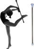 Twirling Baton Spinning Dance Baton, Metal Gymnastics Parade Stick for Child in Majorette (White, 1 Pack)