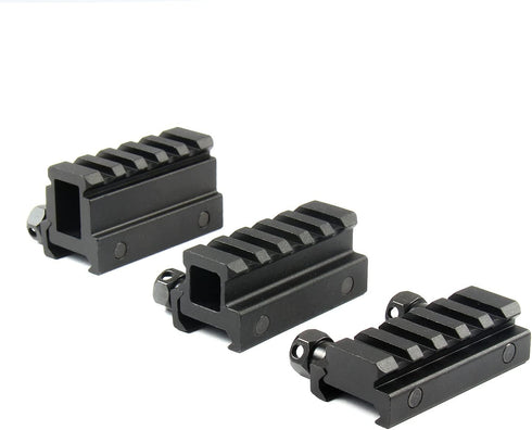 TACFUN 3 Pack 1" High & 0.75" Medium & 0.5" Low Riser, 5 Slot 20mm See Through Scope Mount