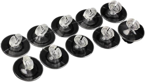 10Pcs Black Aquarium Suction Cup, Clear Airline Tube Clips Holders for Fish Tank Tubing, Air Pump Accessories
