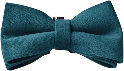 Dog Collar with Bow Tie, Adjustable Velvet Pet Collar with Metal Buckle for Small Medium Large Dogs and Cats