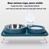 Double Dog Cat Bowls 2 in 1 Set with Automatic Gravity Water Dispenser Bottle, Detachable Stainless Steel Bowl, No-Spill