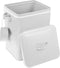 Uonlytech Metal Food Storage Bucket for Kitchen and Pet Supplies White Iron