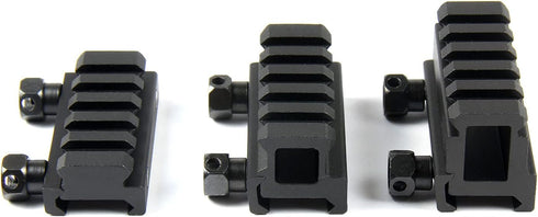 TACFUN 3 Pack 1" High & 0.75" Medium & 0.5" Low Riser, 5 Slot 20mm See Through Scope Mount