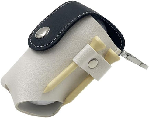 HomeSoGood Portable Golf Ball Pouch, PU Leather Hang on Waist Gift for Golf Tees
