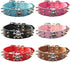 Spiked Leather Dog Collar, 2 Rows Bullet Rivets Studded PU Leather for Medium and Large Dogs (L, Hot Pink)