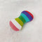 2Pcs Colorful Dog Plush Vocal Toy Rainbow Dog Bone-Shape Chewing Toy Pet Supplies for Pet Playing Use Adorable Quality and Practical Attractive and Professional Dog Chew Toys