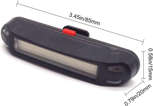 USB Rechargeable Waterproof Rear Bike Light, LED Bicycle Tail Light for Cycling Safety Flashlight