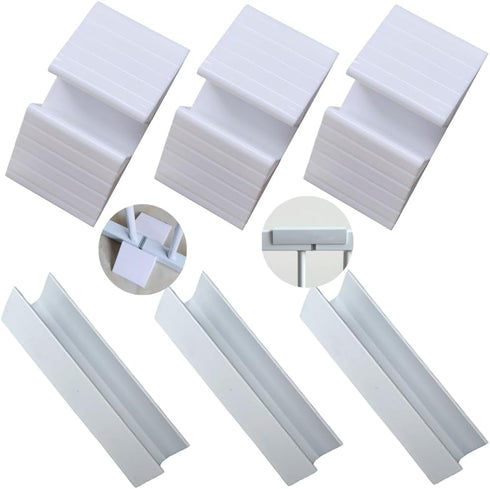 6pcs Fence Reinforcement Groove, Durable U Shape Portable Support Feet for Pet Gate