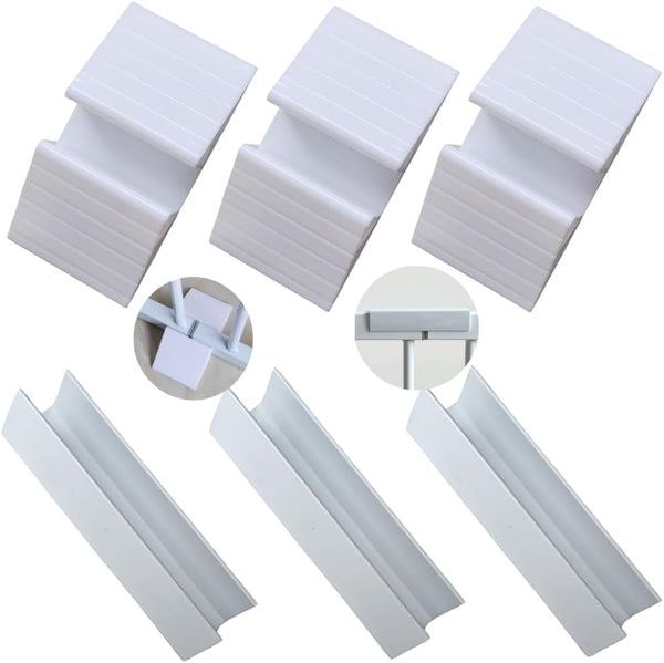 6pcs Fence Reinforcement Groove, Durable U Shape Portable Support Feet for Pet Gate