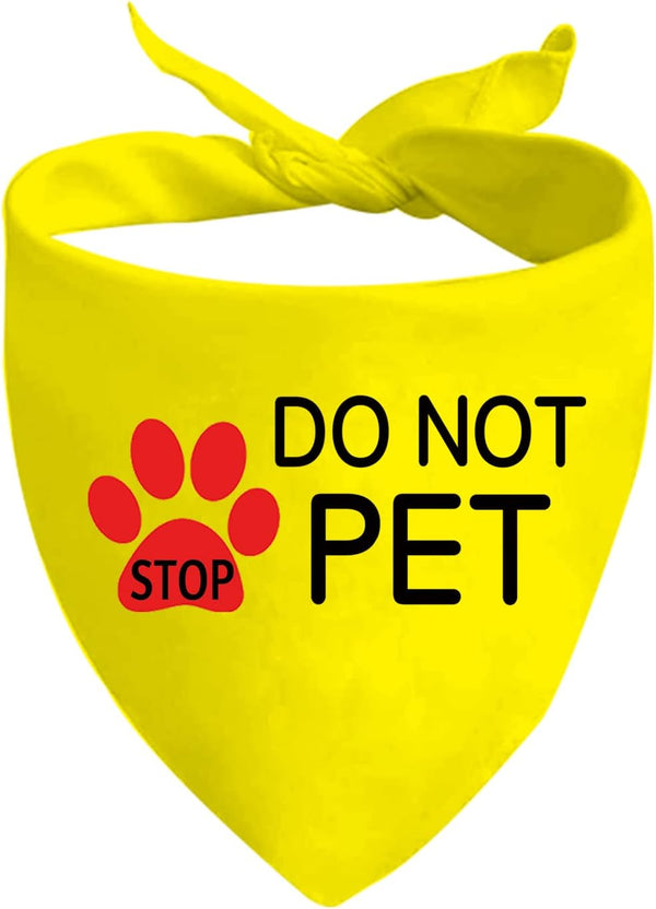 JXGZSO 1 Piece Stop Dot Not Pet Bandana, Do Not Distract Dog, No Touch No Talk