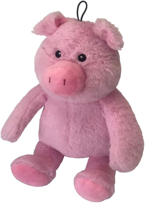 Petlou Plush Toys with Durable Squeaker and Crinkle Paper Dog Chew Toy in Colossal Size and Multi-Color (Pink Cute, 15 Inch Cut Pig)