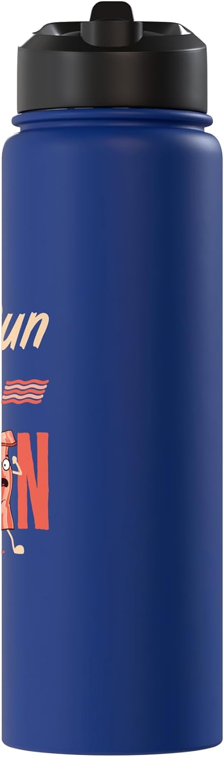 Funny Runner Food Apparel and Gifts Will Run for Bacon Funny Workout Running Runner Pork Lover Stainless Steel