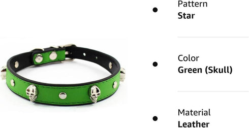 Colorful Personalized Design Skull/Rivet/Star Puppies Cats Collar - 9 Colors Optional