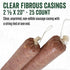 2 Inches 20 Inches, 3 Summer 25 Count Pack LEM Products Clear Fibrous Casings, x Non-Edible Sausage Casings, Stuffs