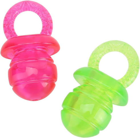 Jiawu Dog Pacifier Chew Toy, 2Pcs Molar Chewing Teeth Cleaning Toy for Small Medium Dogs