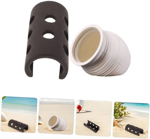 2pcs Set Kisangel Fish Tank Cave and Shrimp Hideout Aquarium Breeding Shelter, White Ceramic Small Fish Tank Hiding