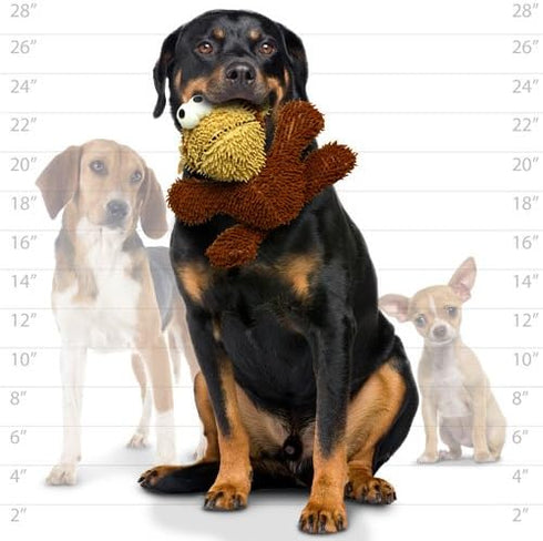 MIGHTY Microfiber Ball Monkey - Interactive Play Dog Toy with Squeaker, Strong & Tough, Machine Washable