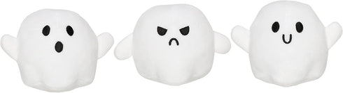 Pearhead Plush Squeaky Ghost Dog Toys, Set of 3 Halloween Stuffed Pet Toys, Must-Have Accessories for Dog Owners