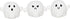 Pearhead Plush Squeaky Ghost Dog Toys, Set of 3 Halloween Stuffed Pet Toys, Must-Have Accessories for Dog Owners