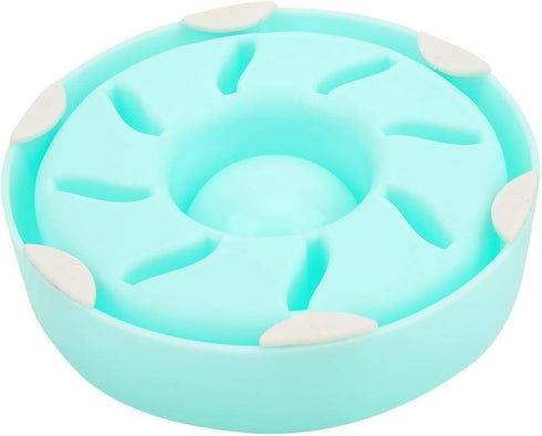 Dog Slow Feeder Bowl, Anti-choking Interactive Bloat Stop Design for Dogs & Cats (Emerald Green)