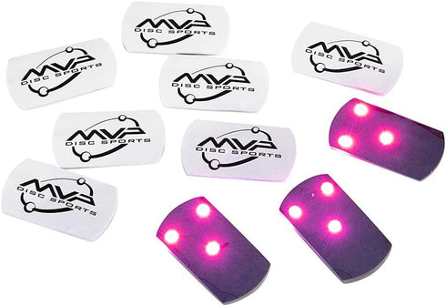 MVP Disc Golf Flat LED Tri-lite Disc Golf Lights (Pack of 10)
