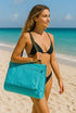 Bo-Toys Bo Toys Portable Beach Mat Lounge Chair and Tote (Plain Blue)