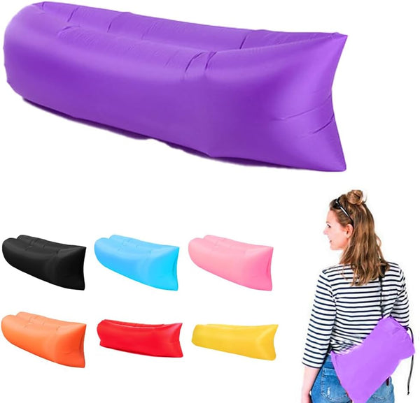 Generic Inflatable Couch Air Sofa Hammock Portable, Waterproof Anti Air Leaking Design Camping