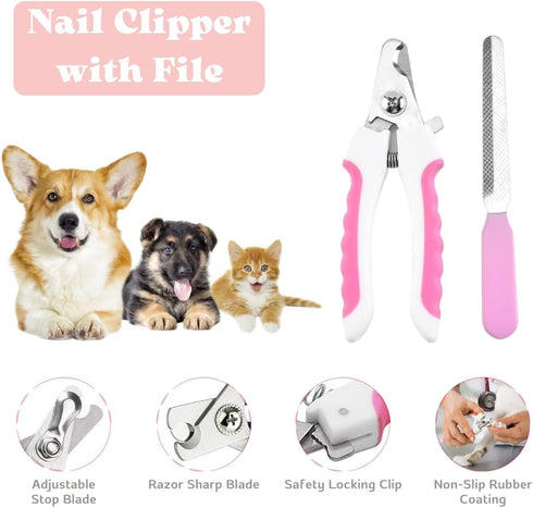 PupLuxe Puppy Starter Kit, Pink 22 Piece Puppy Kit, Great for Dog Training, New Puppy Gift, First Time Owners