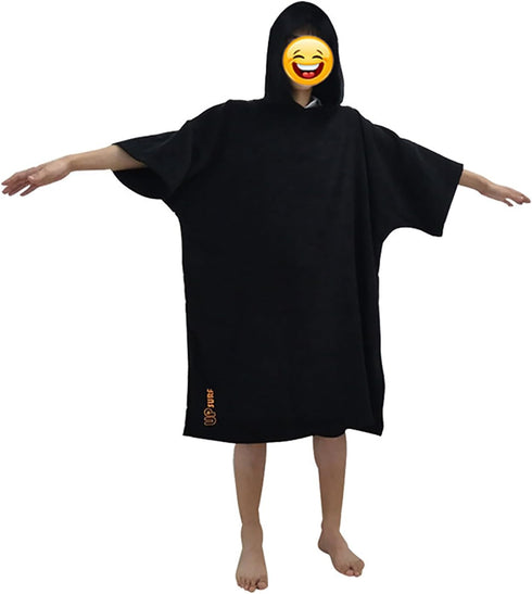 320GSM 100% UP SURF Surf Poncho Wetsuit Changing Robe Poncho with Hood for Swim, Beach Sports Terry Cloth Cotton