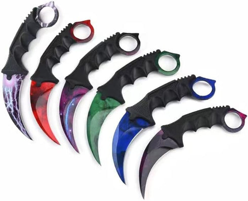 Fixed Blade Camping Knife, Stainless Steel Outdoor Multi Tool, Practice Survival Pocket Knife, Random Color