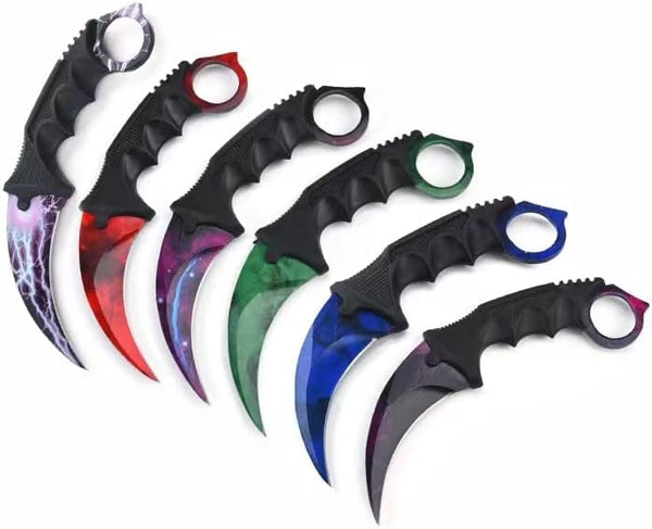 Fixed Blade Camping Knife, Stainless Steel Outdoor Multi Tool, Practice Survival Pocket Knife, Random Color