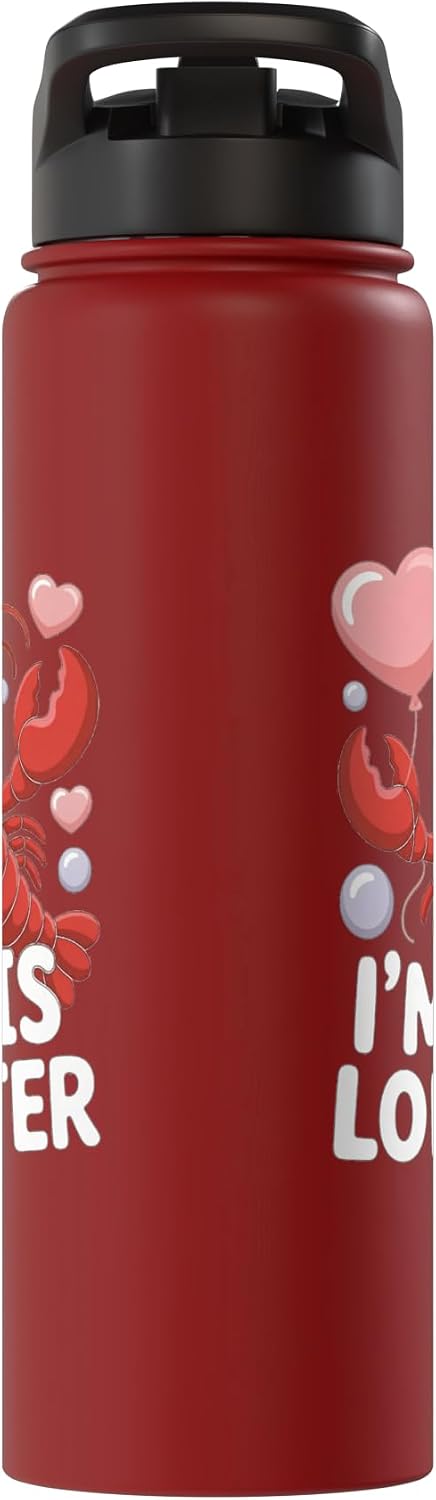 Cute Lobster Soulmate Matching Couples Art I'm His Lobster Soulmate Funny Couples Romantic Valentines Stainless Steel